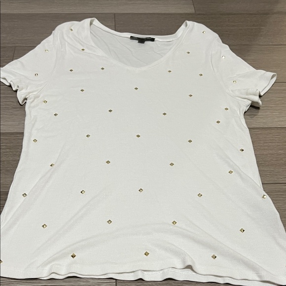 White Studded Women's Top - Picture 1 of 4